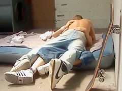 Two Friend Doing Skate In The Garage