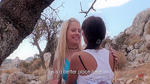 Two Horny French Girls Have Sex Outdoors With Two Guys