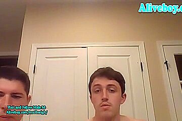 Two Lads Have Fun On Webcam