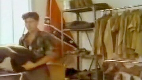 Two hot military guys fool around