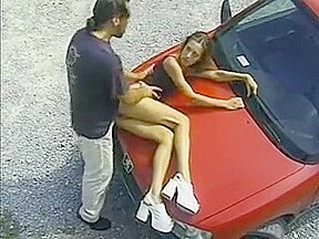Vintage Panty Fuck on Car Hood