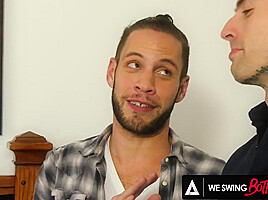 WE SWING BOTH WAYS - Horny Couple Adds Straight Man Who Wants To Try Bisexual Threesome