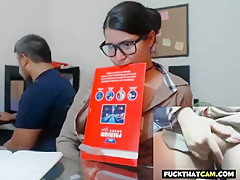 Webcam In Her Office