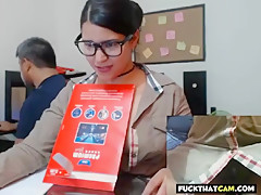 Webcam In Her Office