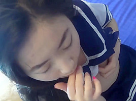 White Dude Fucking His Cute Asian Girlfriend