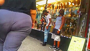 Wide BBW Booty in Grey Pants
