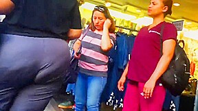 Wide BBW Booty in Grey Pants