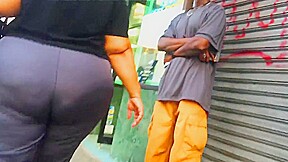 Wide BBW Booty in Grey Pants