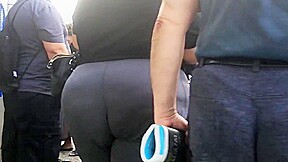 Wide BBW Booty in Grey Pants