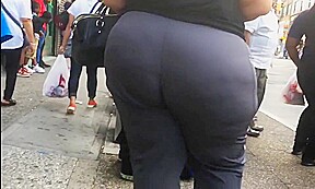 Wide BBW Booty in Grey Pants