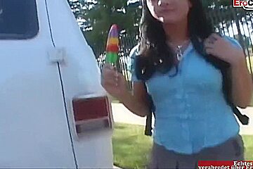 Will Powers And Deena Daniels In Black Haired teen 18+ With Tiny Boobs Pick Up For Sex In The Car