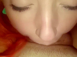 Young Swedish Redhead Blowjob And Cum In Mouth