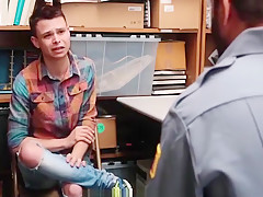 Young Twink Shoplifter Boy Caught And Fucked By Bear Officer