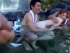 Yui Tatsumi Asian babe has sex outdoors