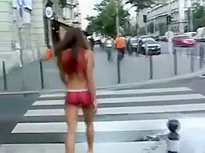 Zafira - Body Painted Nude Walked in Public 2