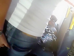 a girl at the bus