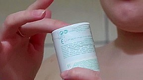 anal in the shower with a can of deodorant