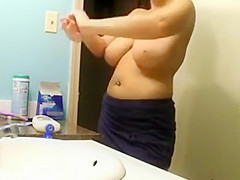 bathroom big boobs