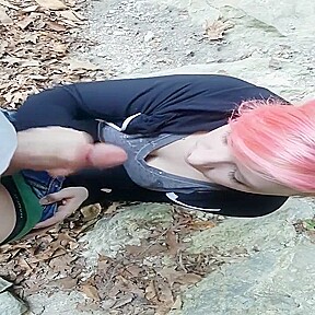 blow job in the woods