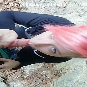 blow job in the woods
