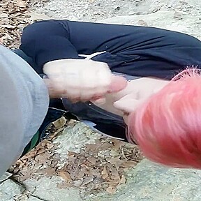 blow job in the woods