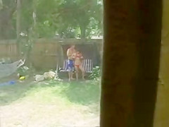 girl getting fucked in the backyard - Step brother's friend films it 4