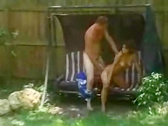 girl getting fucked in the backyard - Step brother's friend films it 4
