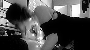 gothic couple playing with cam first time