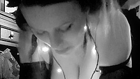 gothic couple playing with cam first time