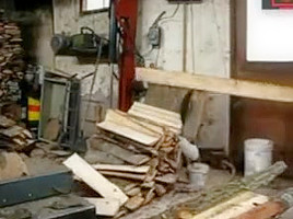grandpa in a sawmill