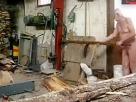 grandpa in a sawmill