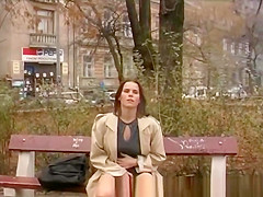 hot chick pissing in public