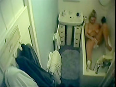 in bathroom caught milf in bathtube