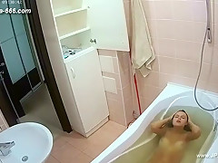 peeping blonde amateur change undies in bathroom ***