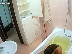 peeping blonde amateur change undies in bathroom ***