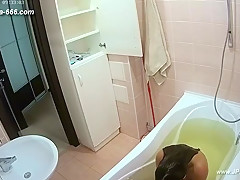 peeping blonde amateur change undies in bathroom ***