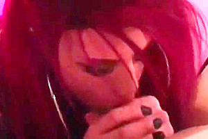 redhair slut smoking bj