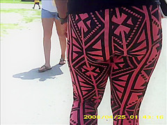 sexy black teen 18+ in see thru leggings stripe panty