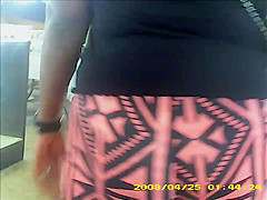 sexy black teen 18+ in see thru leggings stripe panty