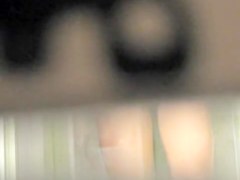 shooting adorable shaved cunt in the shower