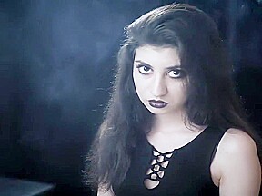 smoking Goth girl