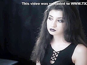 smoking Goth girl