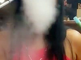 stunning smoking nose exhales