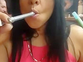 stunning smoking nose exhales